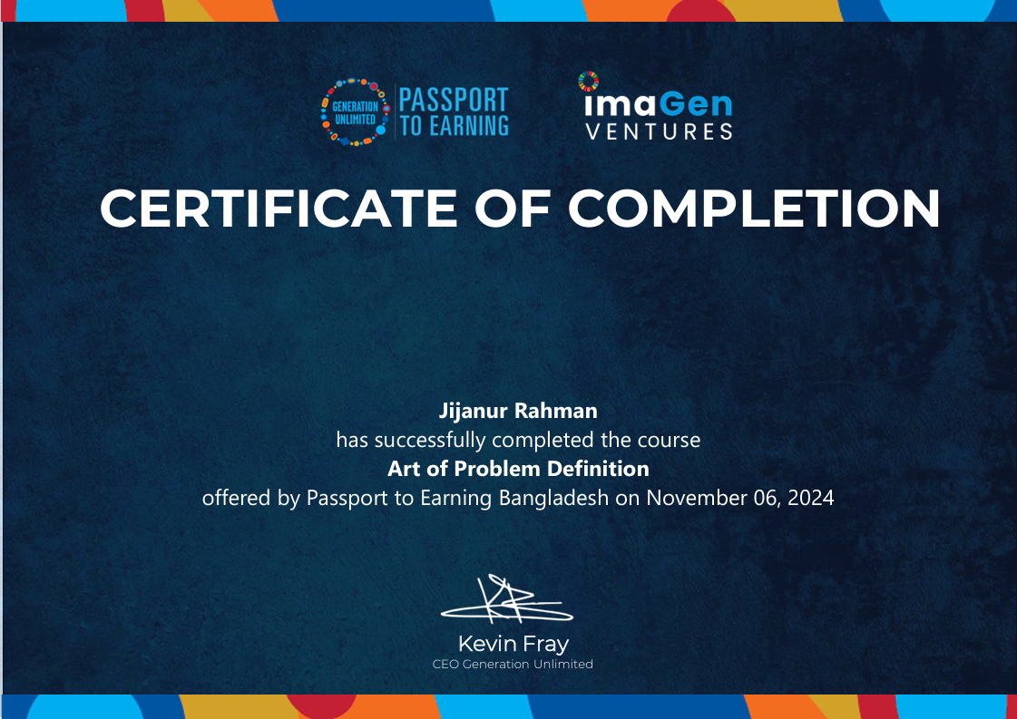 Art of Problem Definition Course Certificate