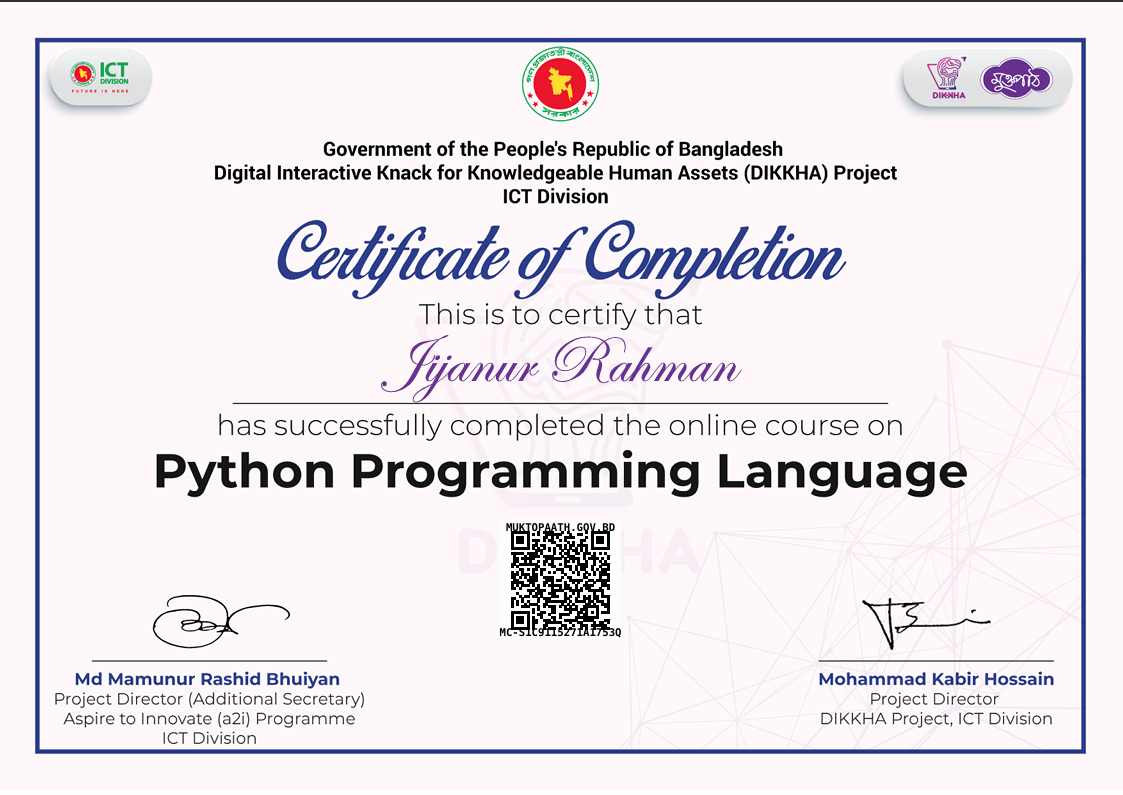 Python Programming Language Certification
