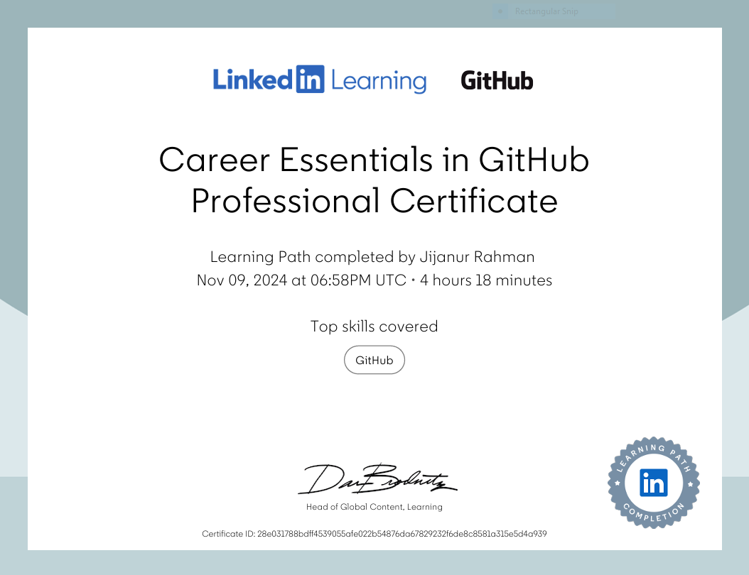 GitHub Professional Certificate