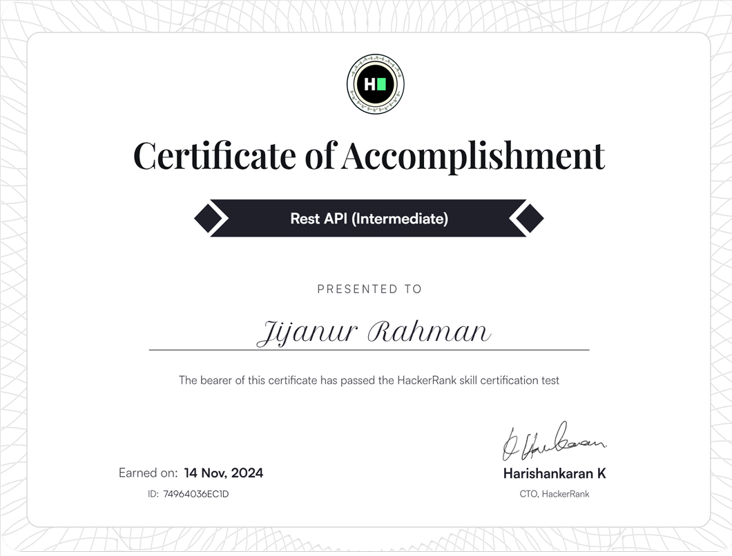 Rest API (Intermediate) Certificate